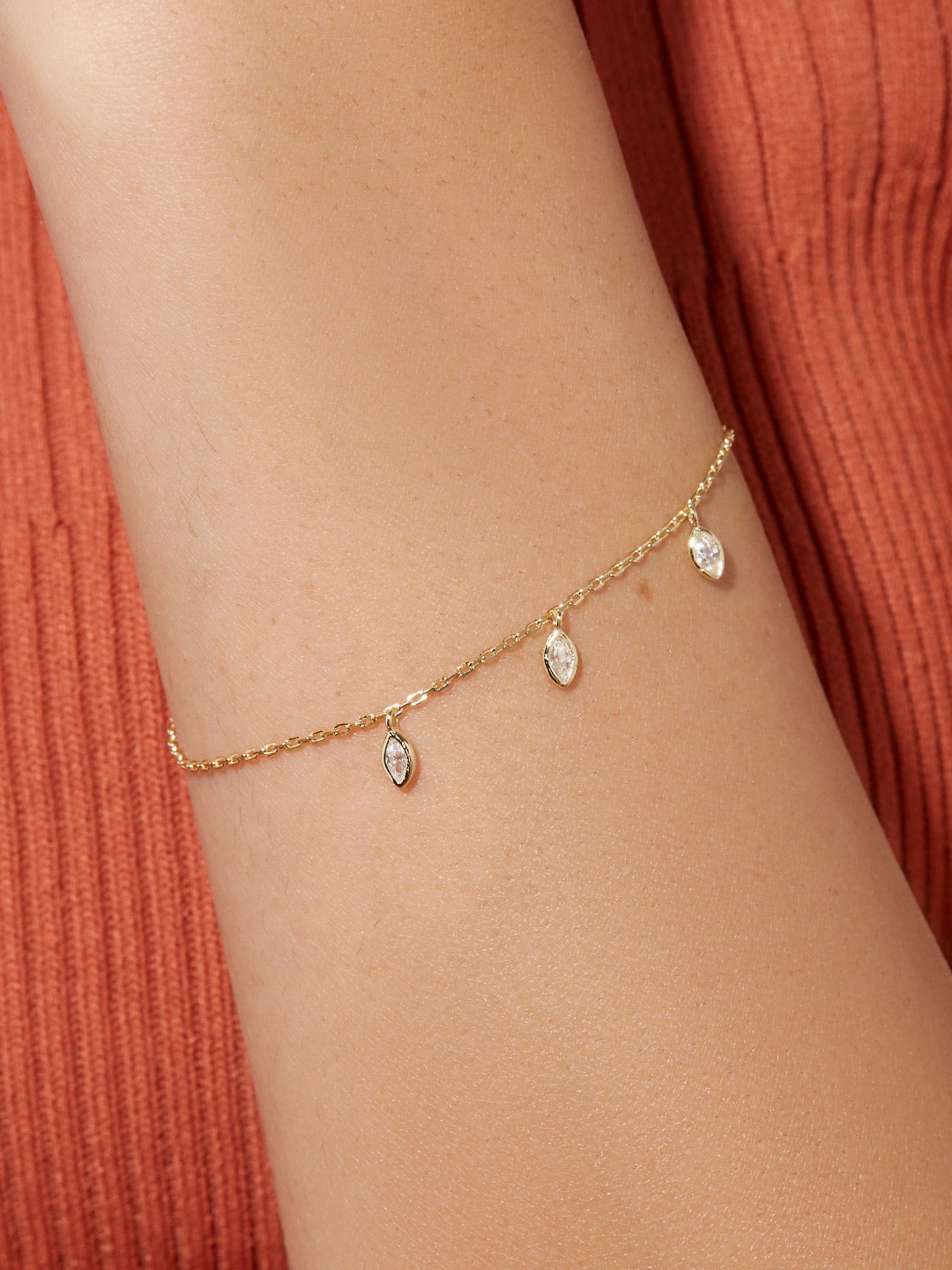 Ana Luisa Jewelry Bracelets Medium Chains Gold Charm Bracelet Rani Silver