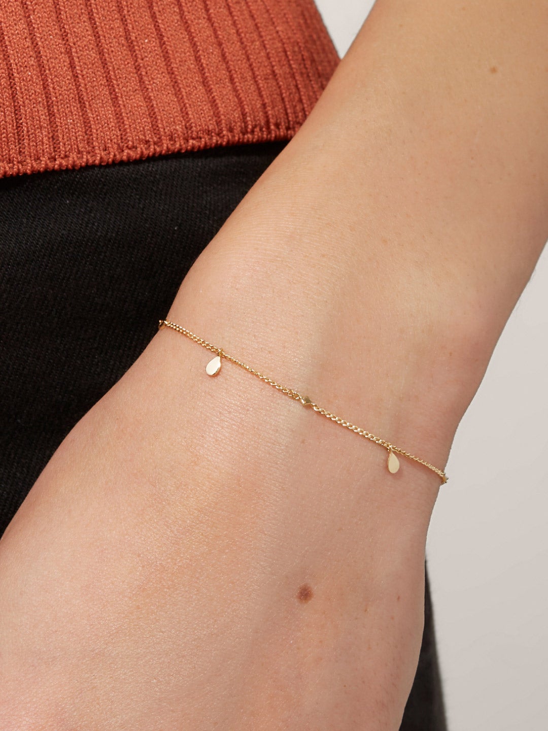 Ana Luisa Jewelry Bracelets Light Chains Teardrop Charm Bracelet Avril Silver