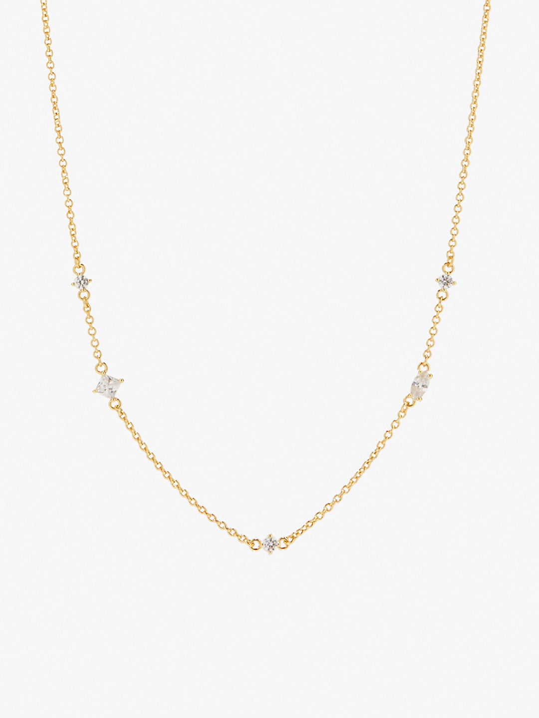 1 - Ana Luisa Jewelry Chain Necklace Station Necklace Ursa White Gold