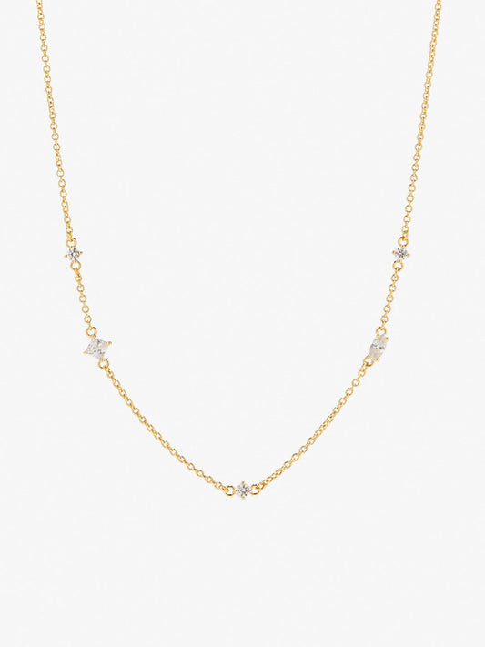 1 - Ana Luisa Jewelry Chain Necklace Station Necklace Ursa White Gold