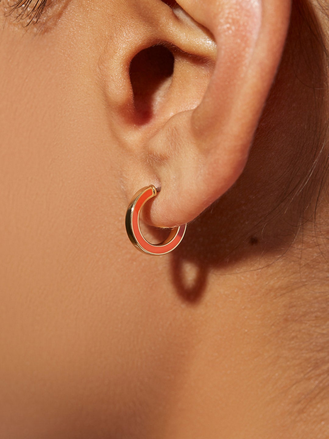 Ana Luisa Jewelry Earring Small Hoops Mini Hoop Earrings Cori Poppy Gold