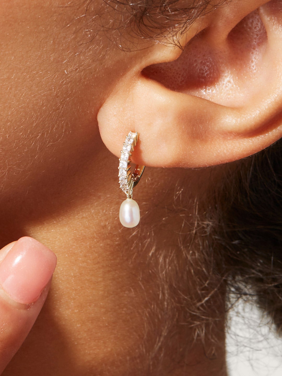 Ana Luisa Jewelry Earring Small Hoops Pearl Hoop Earrings Monet Silver
