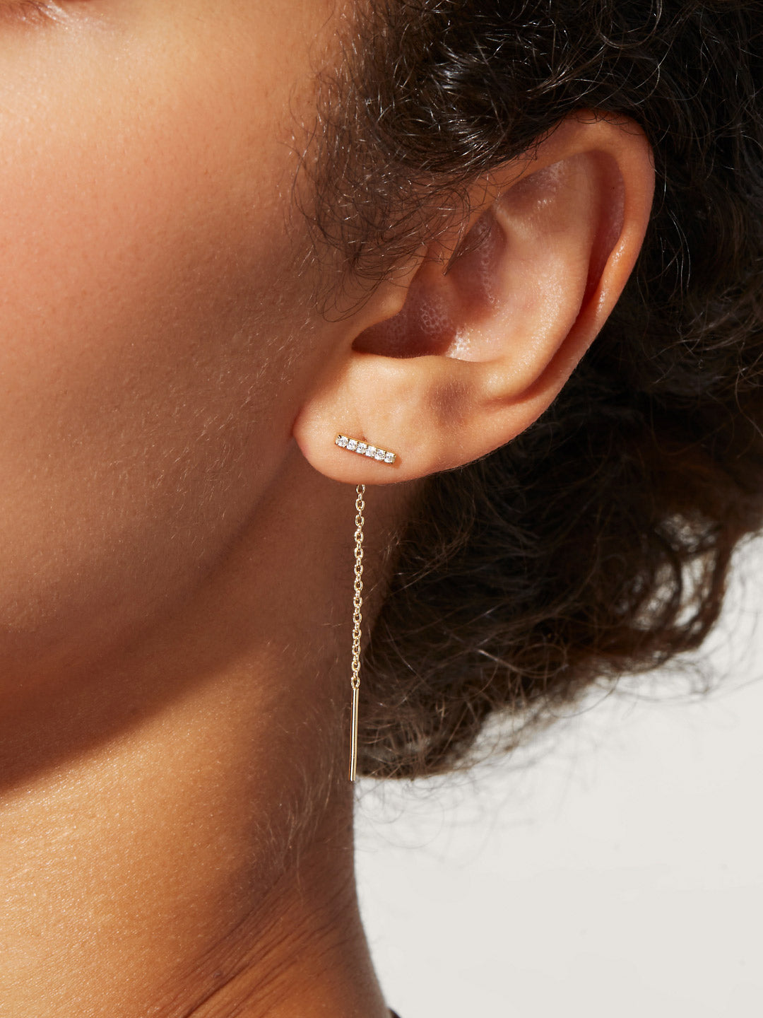 Ana Luisa Jewelry Earring Statement Threader Earrings Lilou Silver