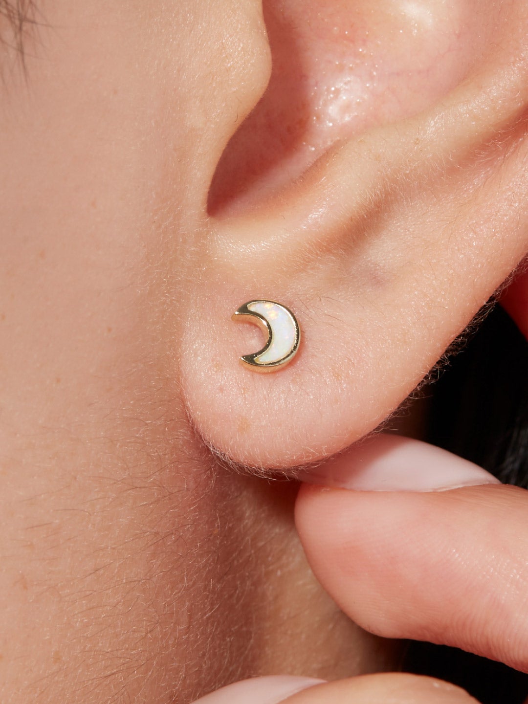 Ana Luisa Jewelry Earring Stud Opal Stud Earrings Crescent Opal Silver