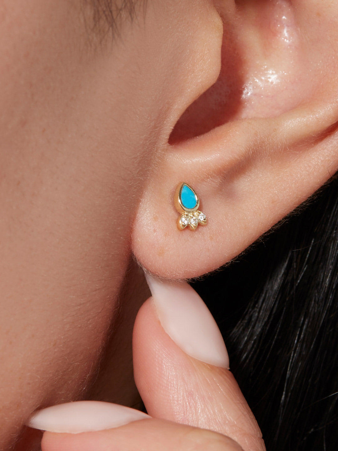 Ana Luisa Jewelry Earring Stud Turquoise Earrings Lukas Silver