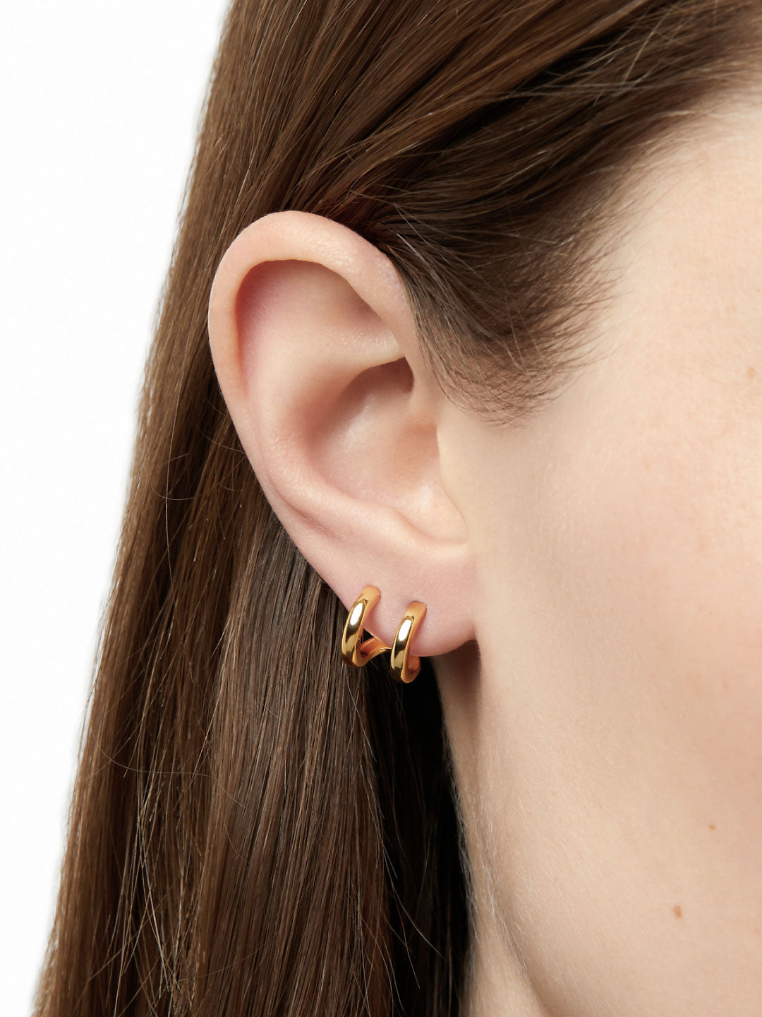 Ana Luisa Jewelry Earrings Huggie Huggie Hoop Earrings Cara Gold Gold