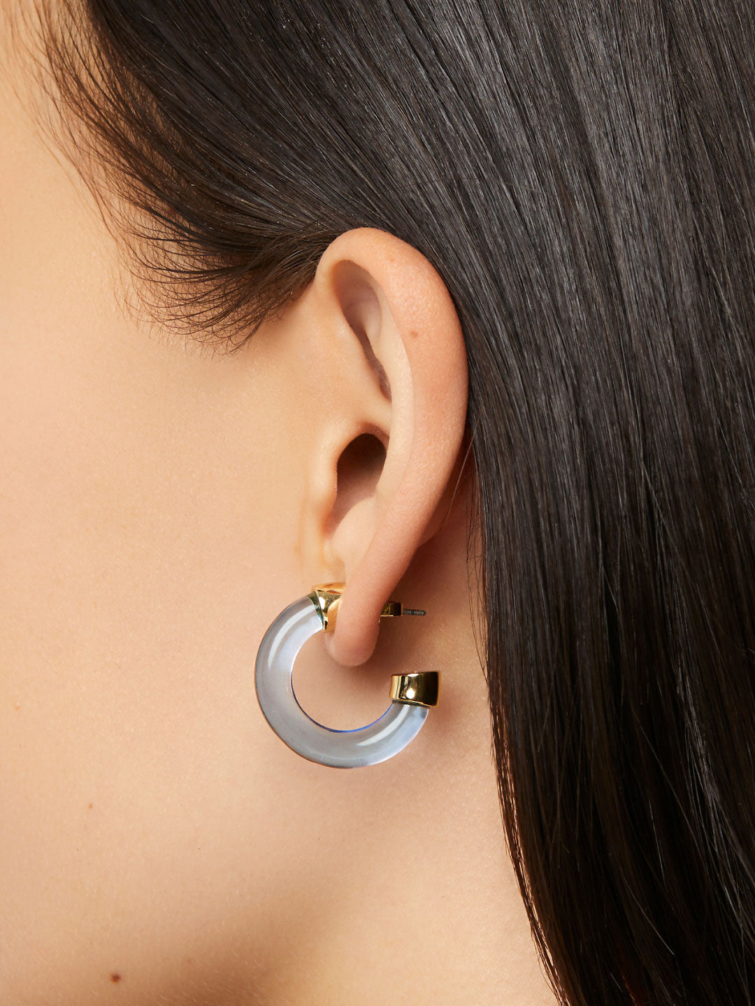 Ana Luisa Jewelry Earrings Medium Hoops Glass Earrings Emily Gold