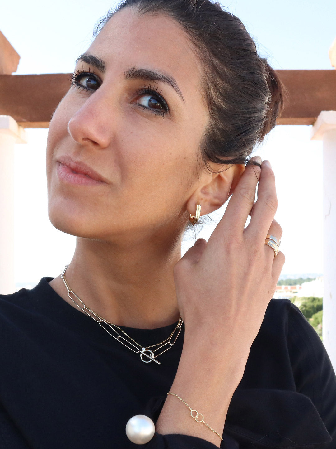 Ana Luisa Jewelry Earrings Medium Hoops Gold Hoop Earrings Alyssa Hoops Silver