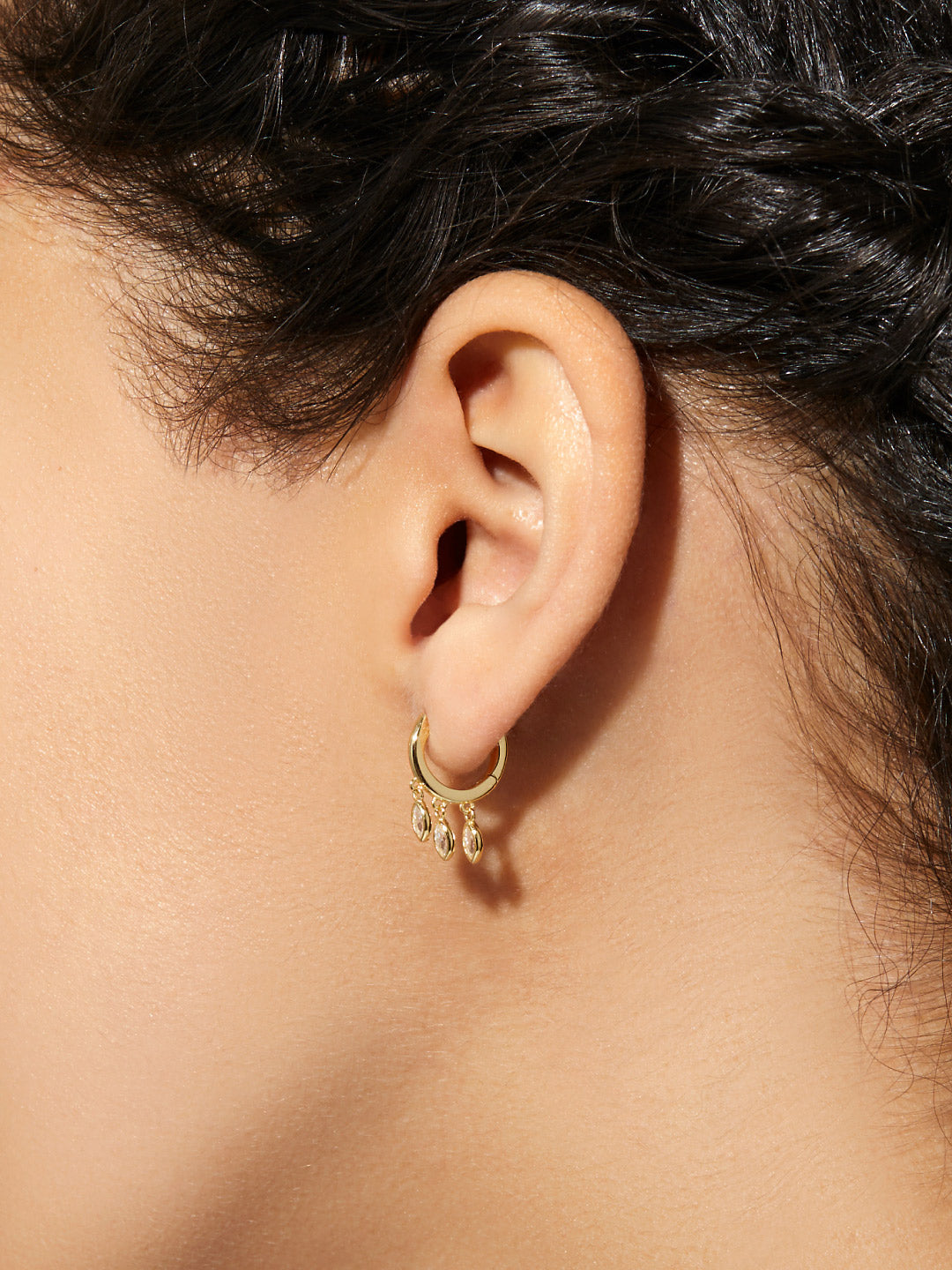 Ana Luisa Jewelry Earrings Small Hoops Charm Earrings Cali Silver