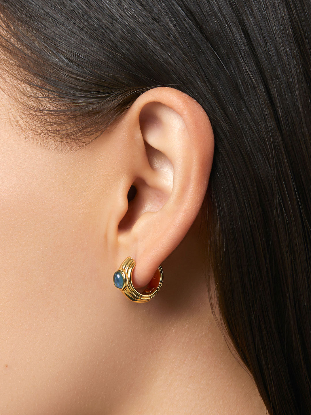 Ana Luisa Jewelry Earrings Small Hoops Glass Earrings Kinsley Gold