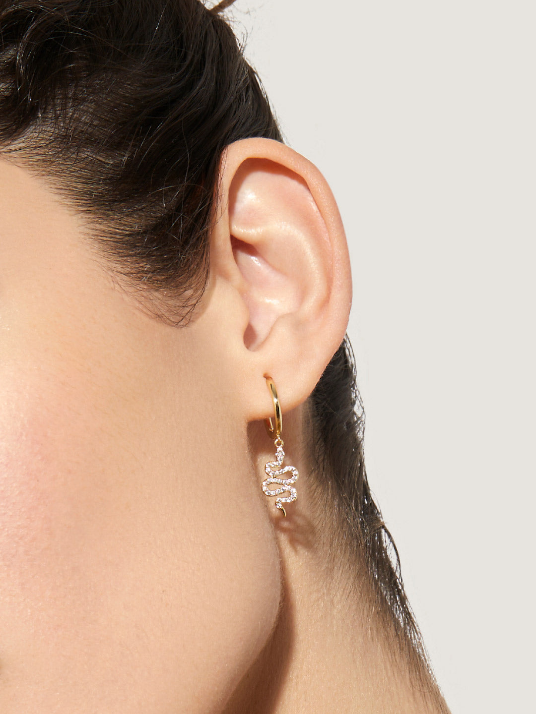 Ana Luisa Jewelry Earrings Small Hoops Snake Earrings Devin Gold