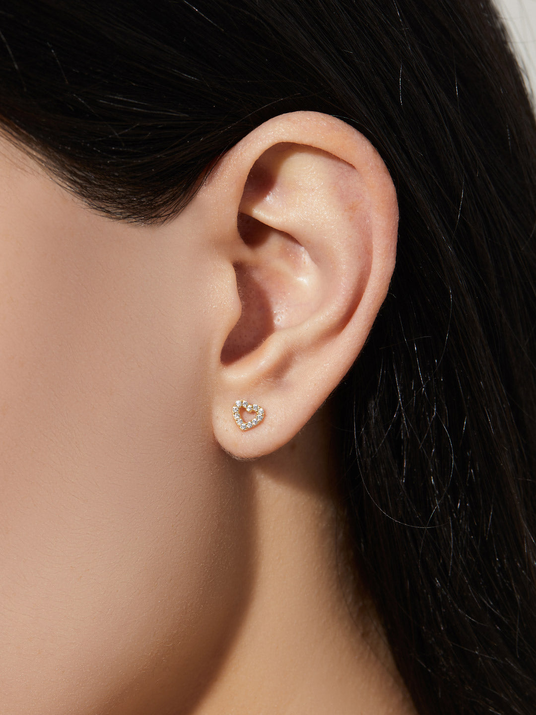 Ana Luisa Jewelry Earrings Stud Heart Stud Earrings Kokoro Silver