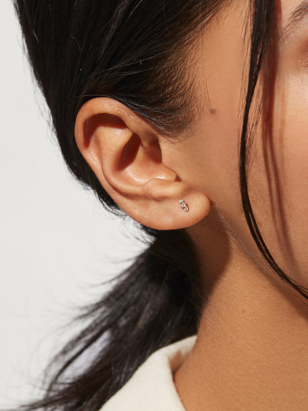 Ana Luisa Jewelry Earrings Stud Triple Bar Studs Rumi Silver