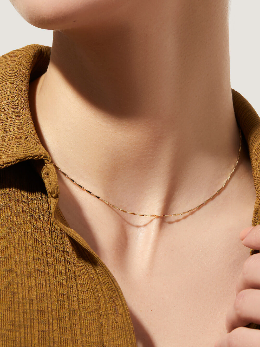 Ana Luisa Jewelry Necklaces Light Chains Gold Bead Necklace Maria Gold