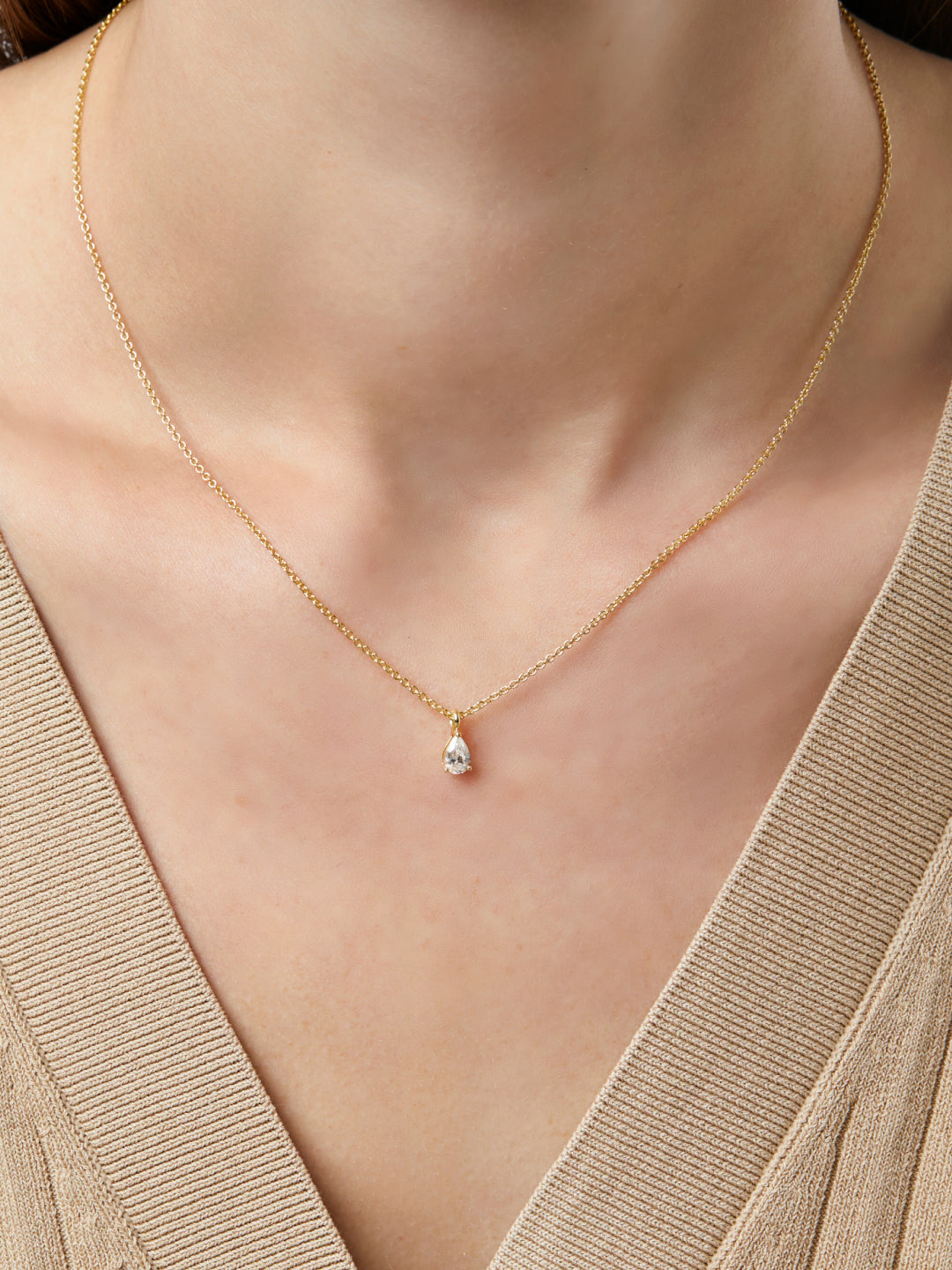 Ana Luisa Jewelry Necklaces Penant Necklace Delicate Solitaire Pendant Elise Pendant Gold