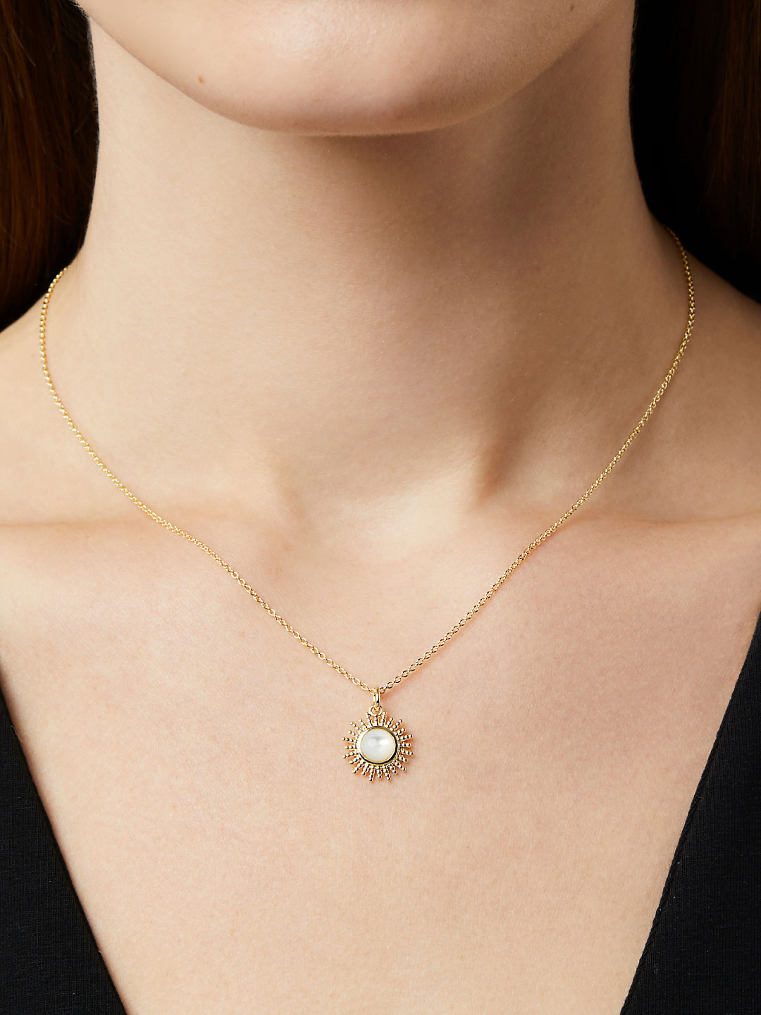 Ana Luisa Jewelry Necklaces Pendants Sun Necklace Addison Gold