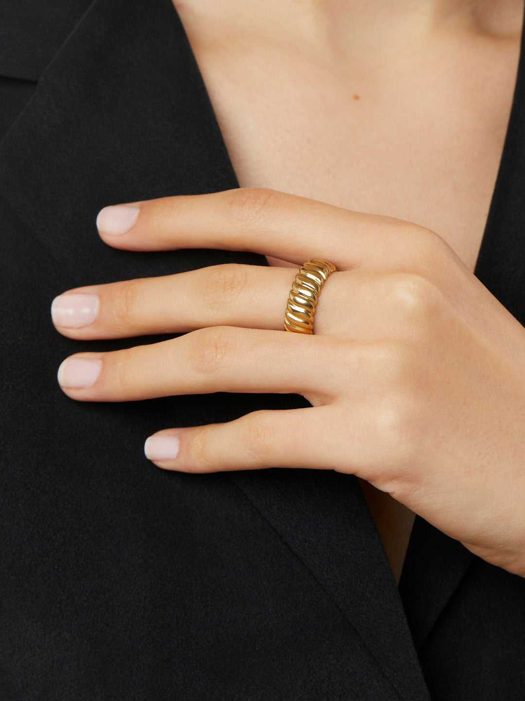 Ana Luisa Jewelry Rings Medium Bands Gold Band Ring Walker Stainless Steel
