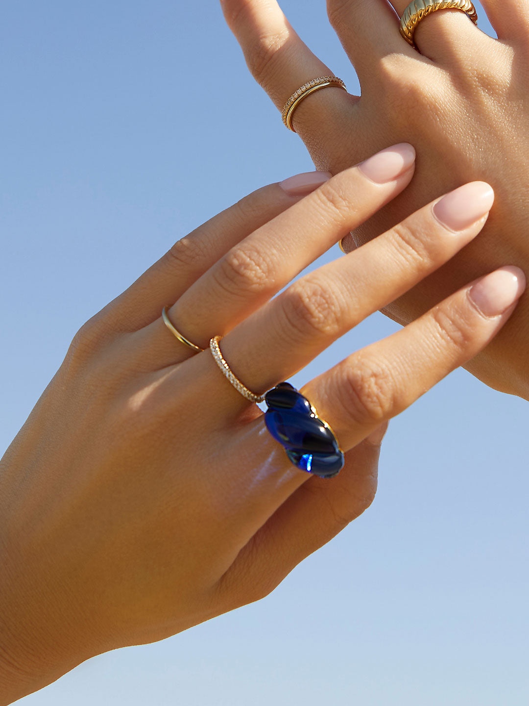 Ana Luisa Jewelry Rings Statement Rings Glass Ring Faye Gold