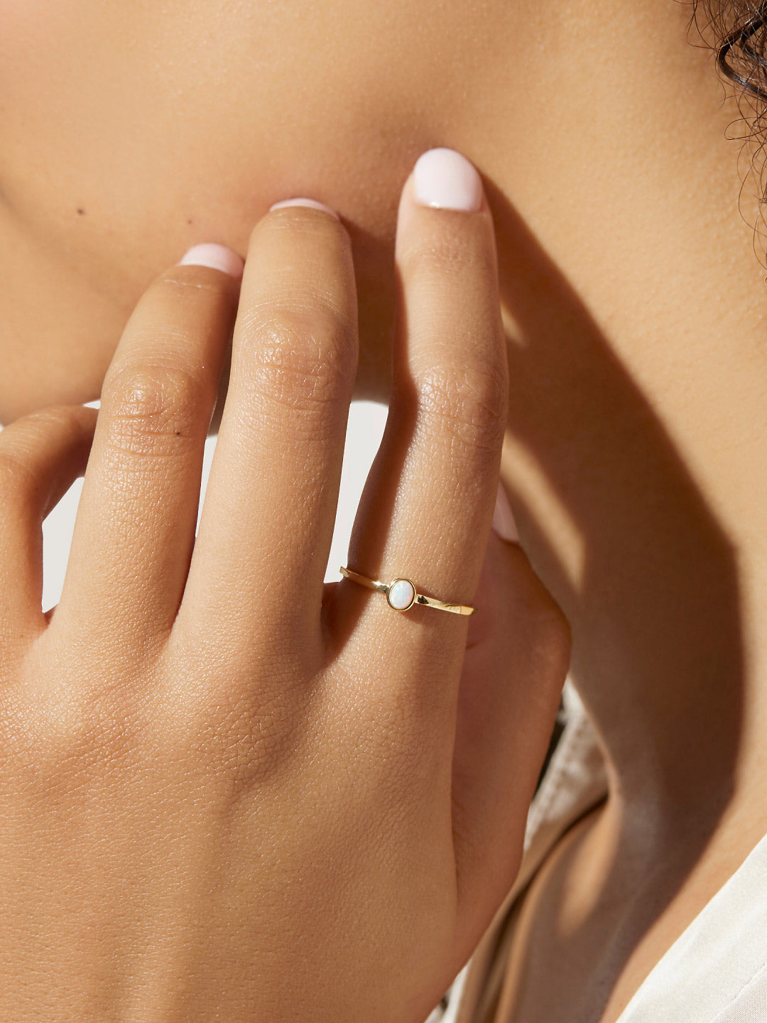 Ana Luisa Jewelry Rings Thin Bands Stone Ring Emery Silver