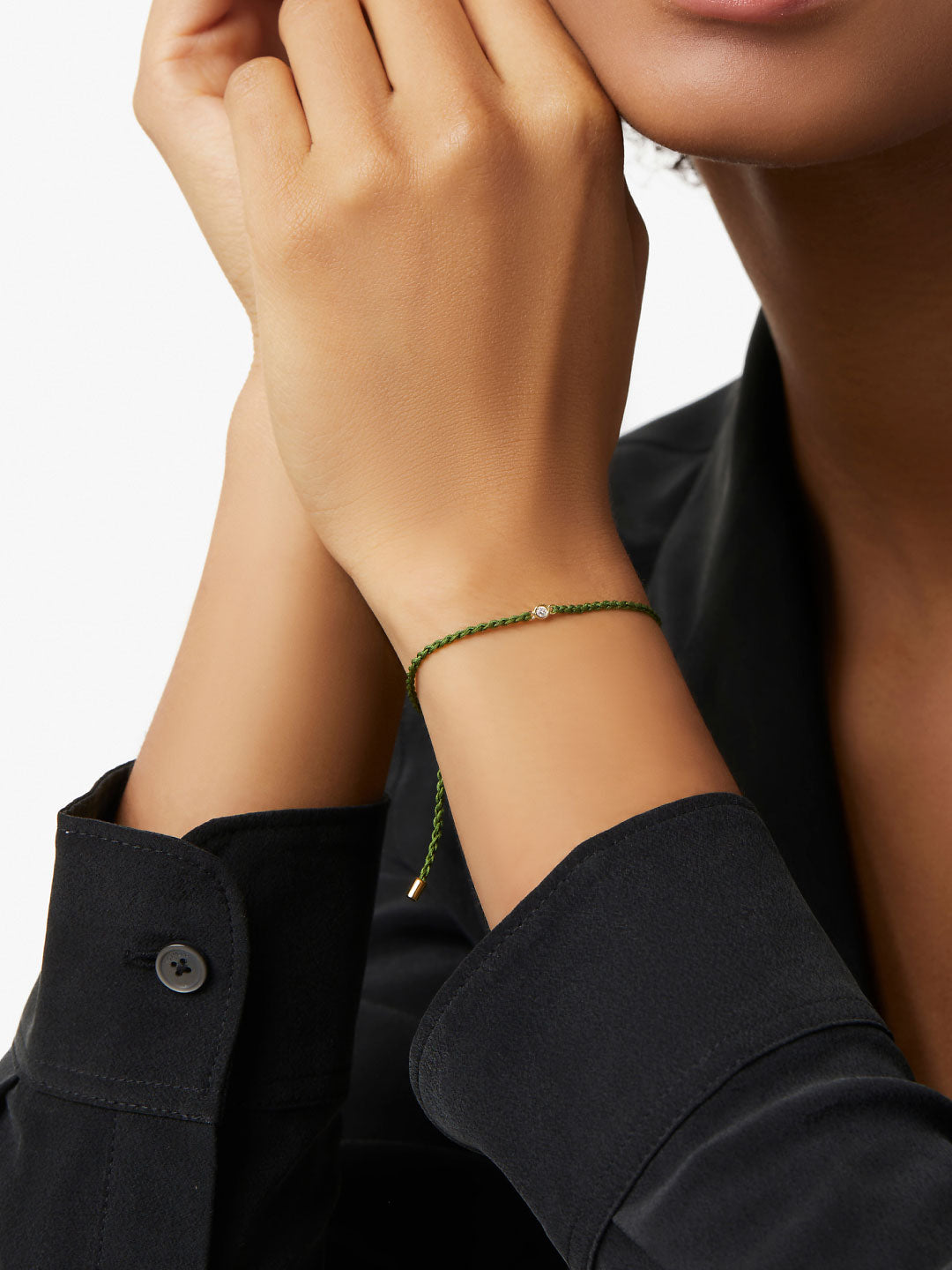 Ana Luisa Jewelry Bracelets Light Chains Diamond Bracelet Green Diamond Bracelet Small Silver