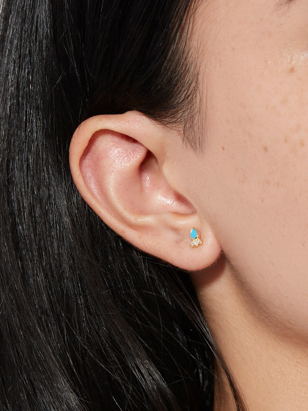 Ana Luisa Jewelry Earring Stud Turquoise Earrings Lukas Silver