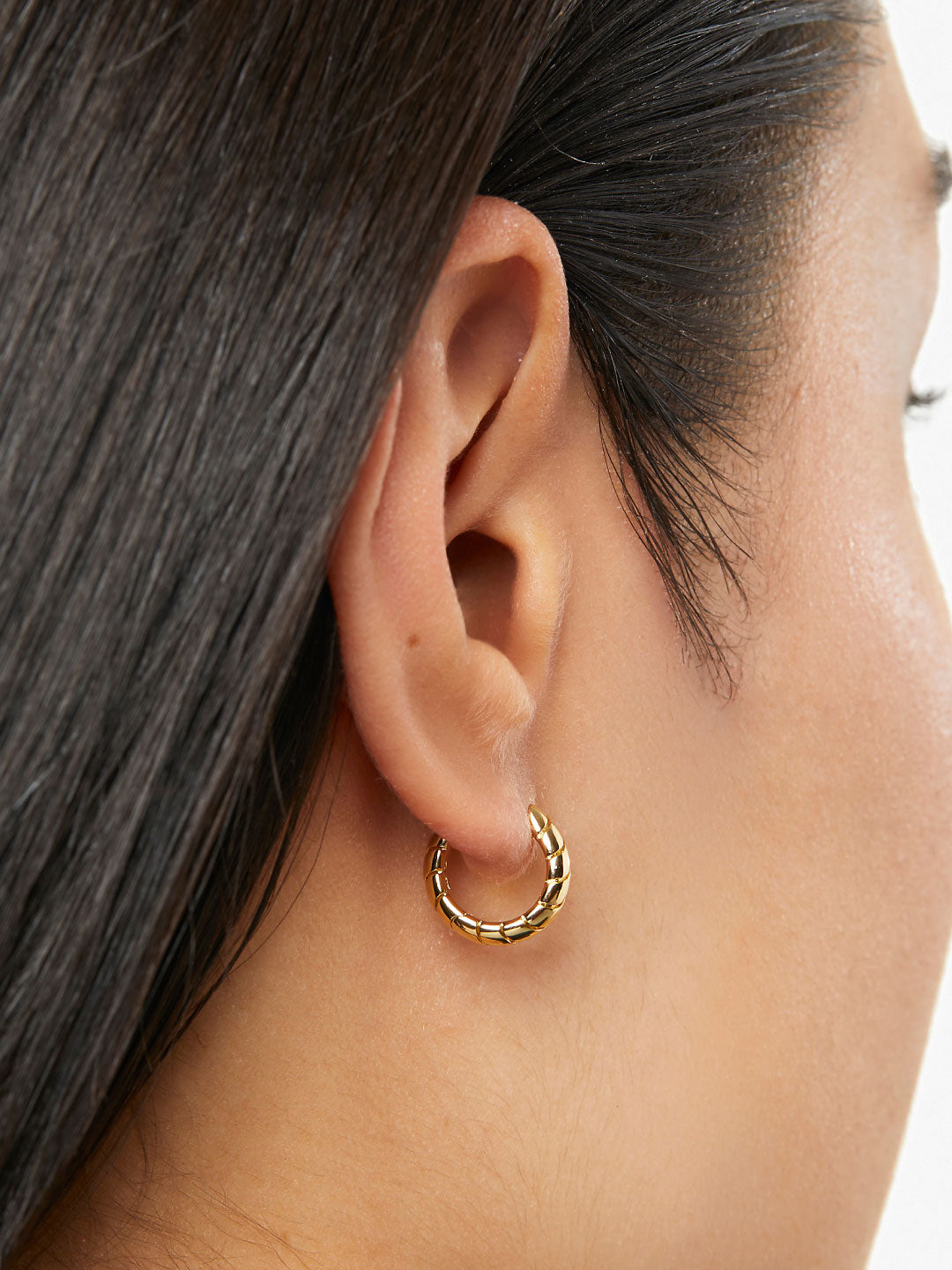 Ana Luisa Jewelry Earrings Huggie Gold Huggie Hoop Earrings Brooks Gold