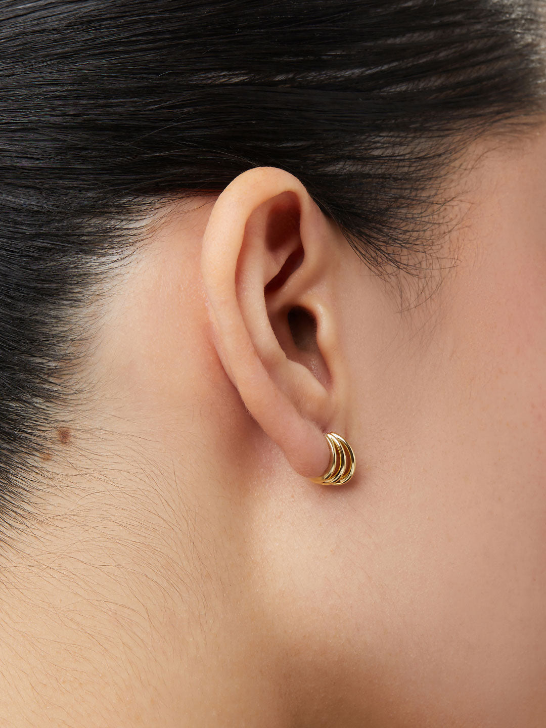 Ana Luisa Jewelry Earrings Huggie Gold Huggie Hoop Earrings Sabine Silver