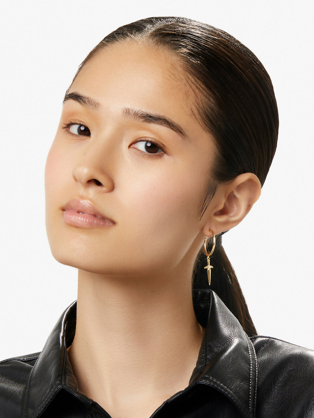 Ana Luisa Jewelry Earrings Medium Hoops Dagger Earrings Dain Gold