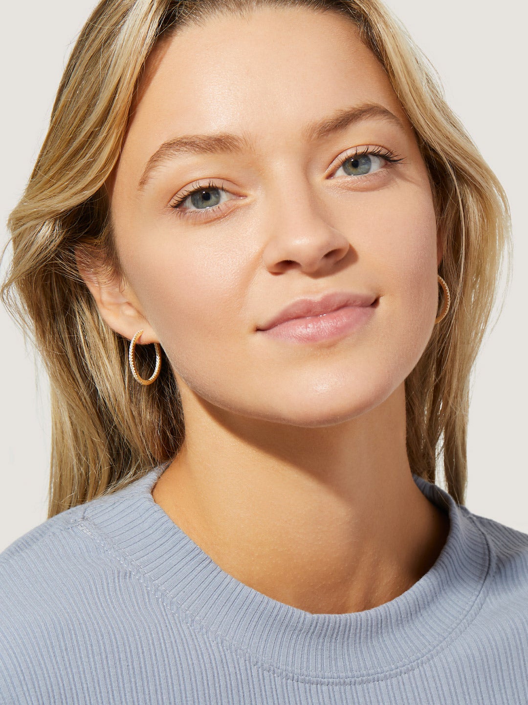 Ana Luisa Jewelry Earrings Small Hoops Pave Hoop Earrings Reverso Silver