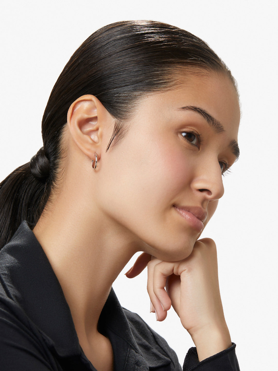 Ana Luisa Jewelry Earrings Small Hoops Small Slim Endless Hoops Lo Small Silver