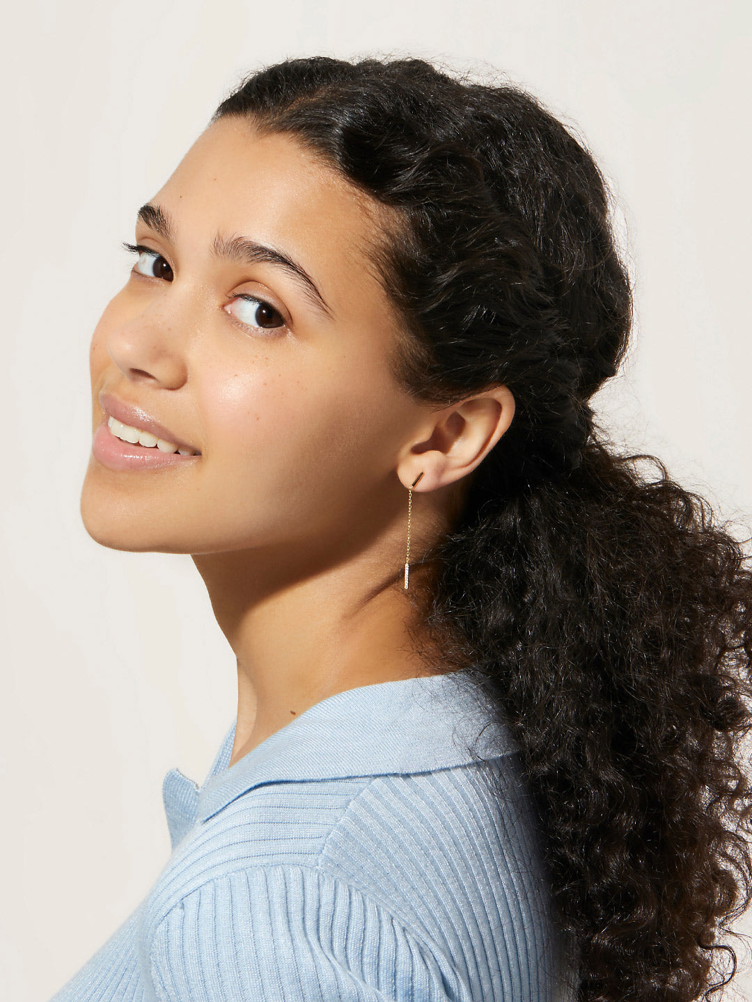 Ana Luisa Jewelry Earrings Stud Chain Earrings Rome Silver