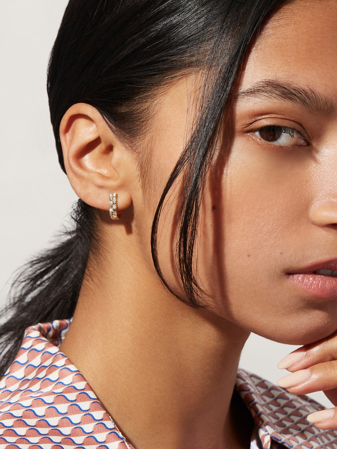 Ana Luisa Jewelry Earrings Stud Earrings Semi Hoop Earrings Ori Gold