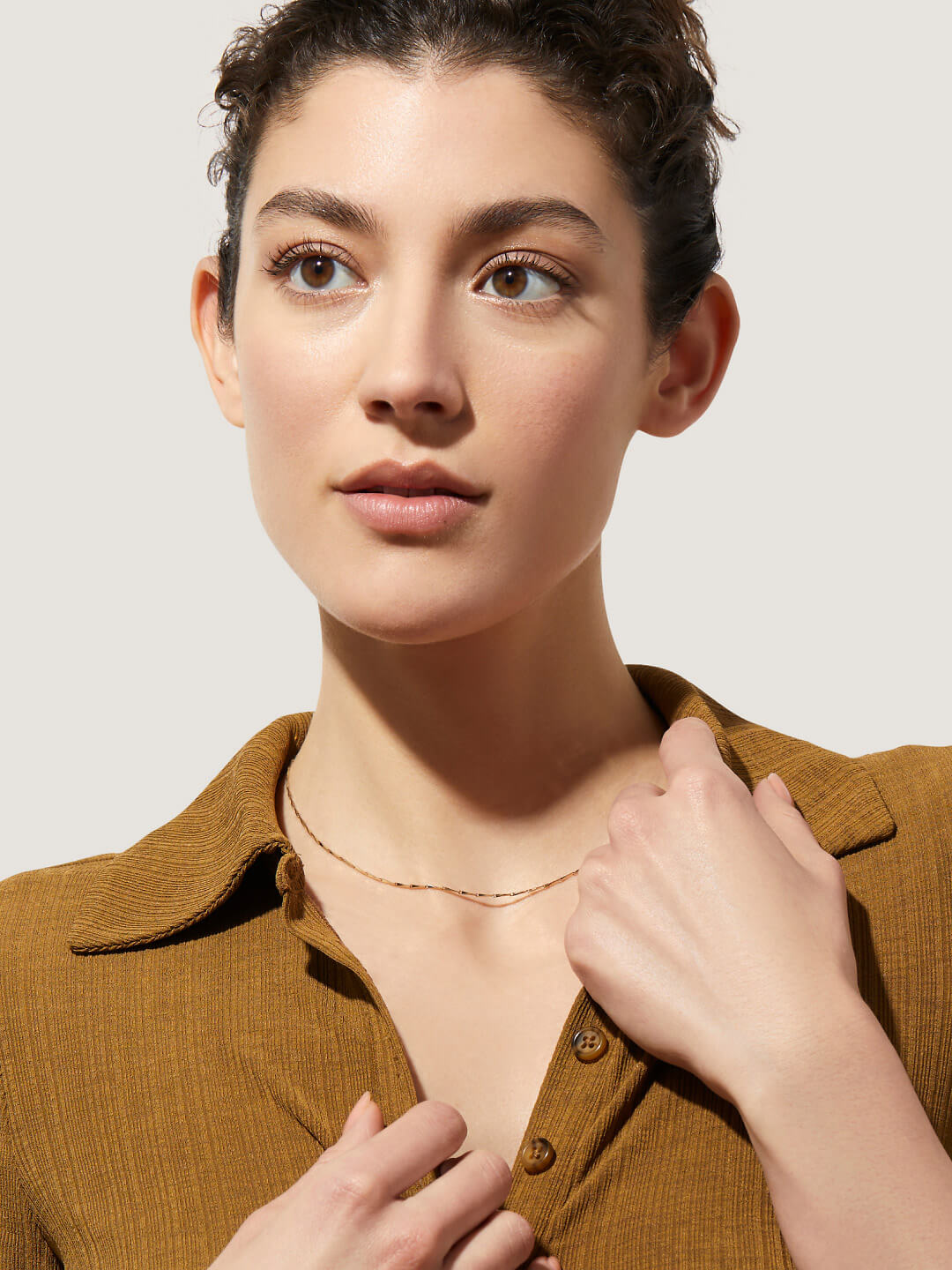 Ana Luisa Jewelry Necklaces Light Chains Gold Bead Necklace Maria Gold