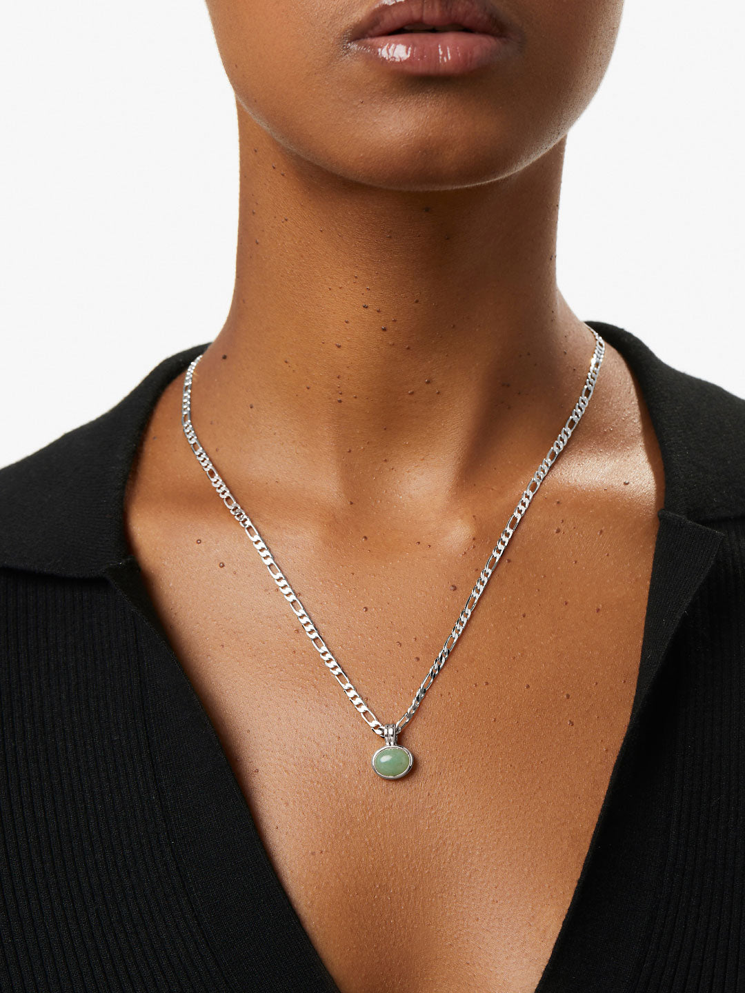 Ana Luisa Jewelry Necklaces Pendants Gemstone Necklace Meesh Silver Rhodium