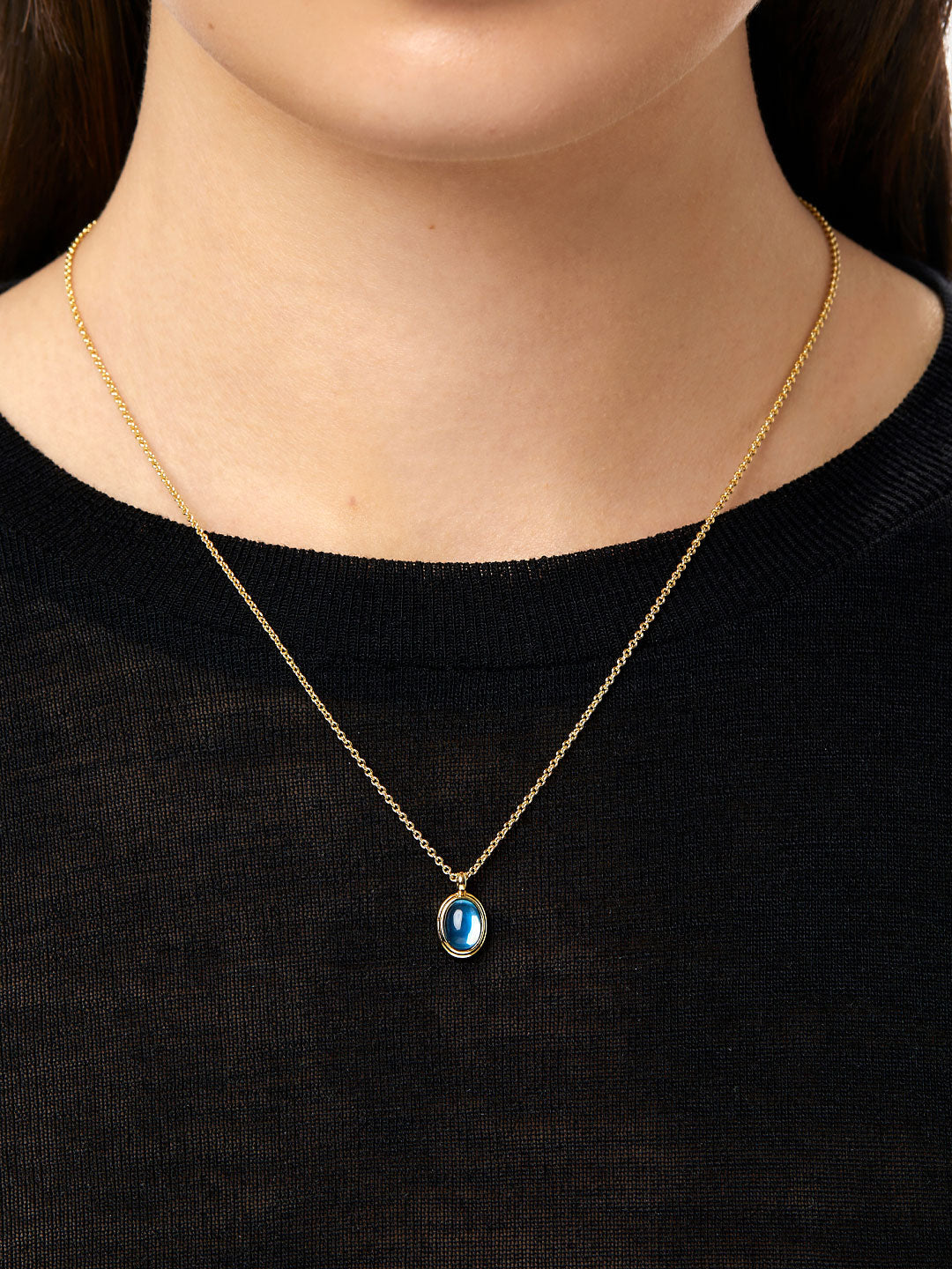 Ana Luisa Jewelry Necklaces Pendants Glass Pendant Necklace Delia Gold