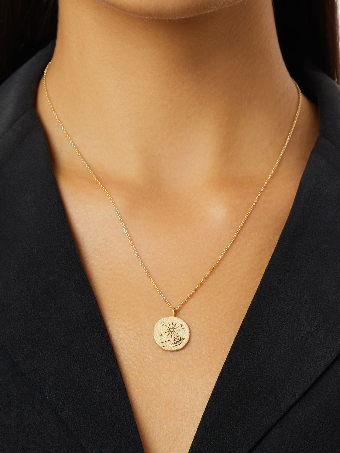 Ana Luisa Jewelry Necklaces Pendants Gold Coin Necklace Light Pendant Gold