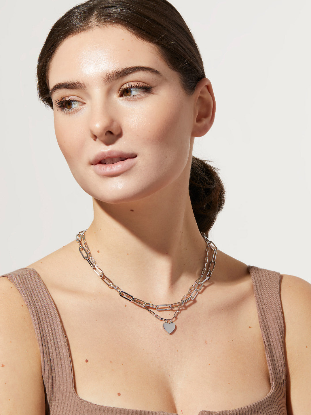 Ana Luisa Jewelry Necklaces Sets Heart Necklace Set Summer Silver Rhodium