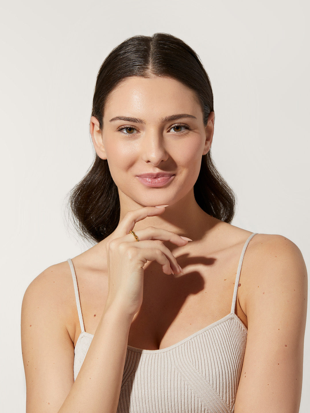 Ana Luisa Jewelry Rings Medium Bands Bamboo Ring Viaje Gold
