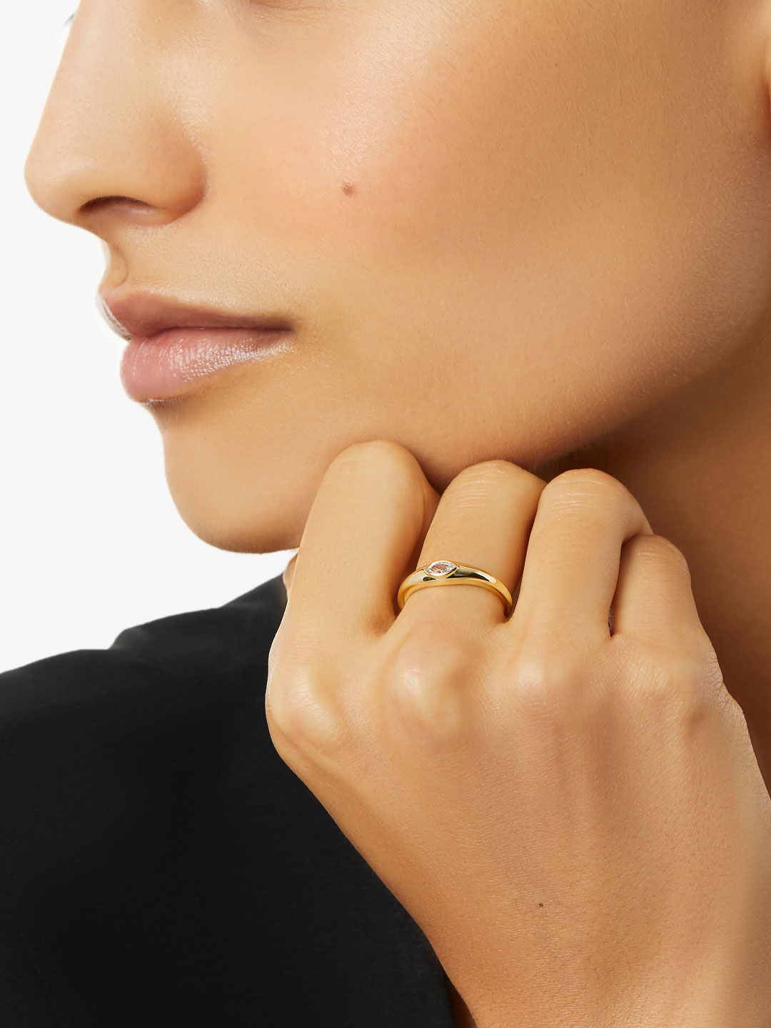 Ana Luisa Jewelry Rings Medium Bands Gold Dome Ring Cole Gold