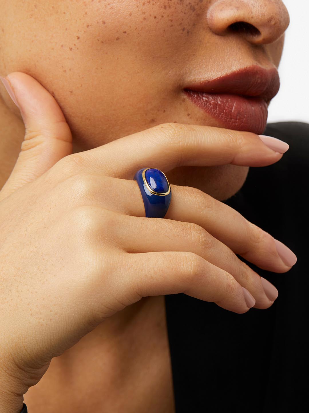 Ana Luisa Jewelry Rings Statement Rings Statement Ring Lennon Lapis Gold