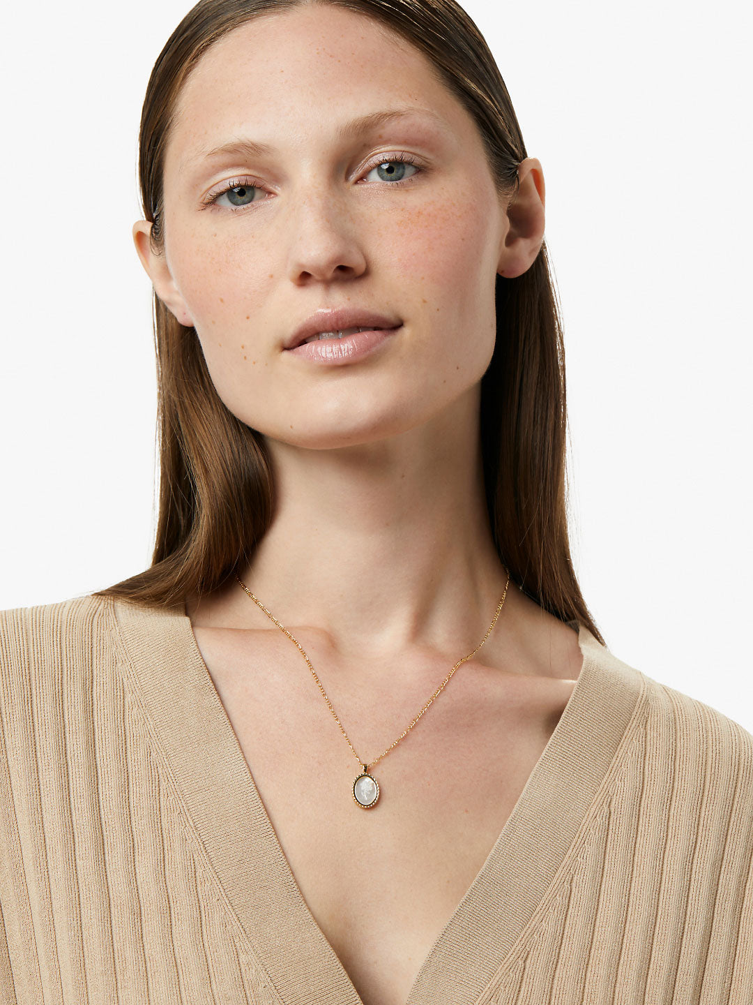 Ana Luisa Jewelry Necklace Pendant Necklace Rose Engraved Necklace Hannah Gold