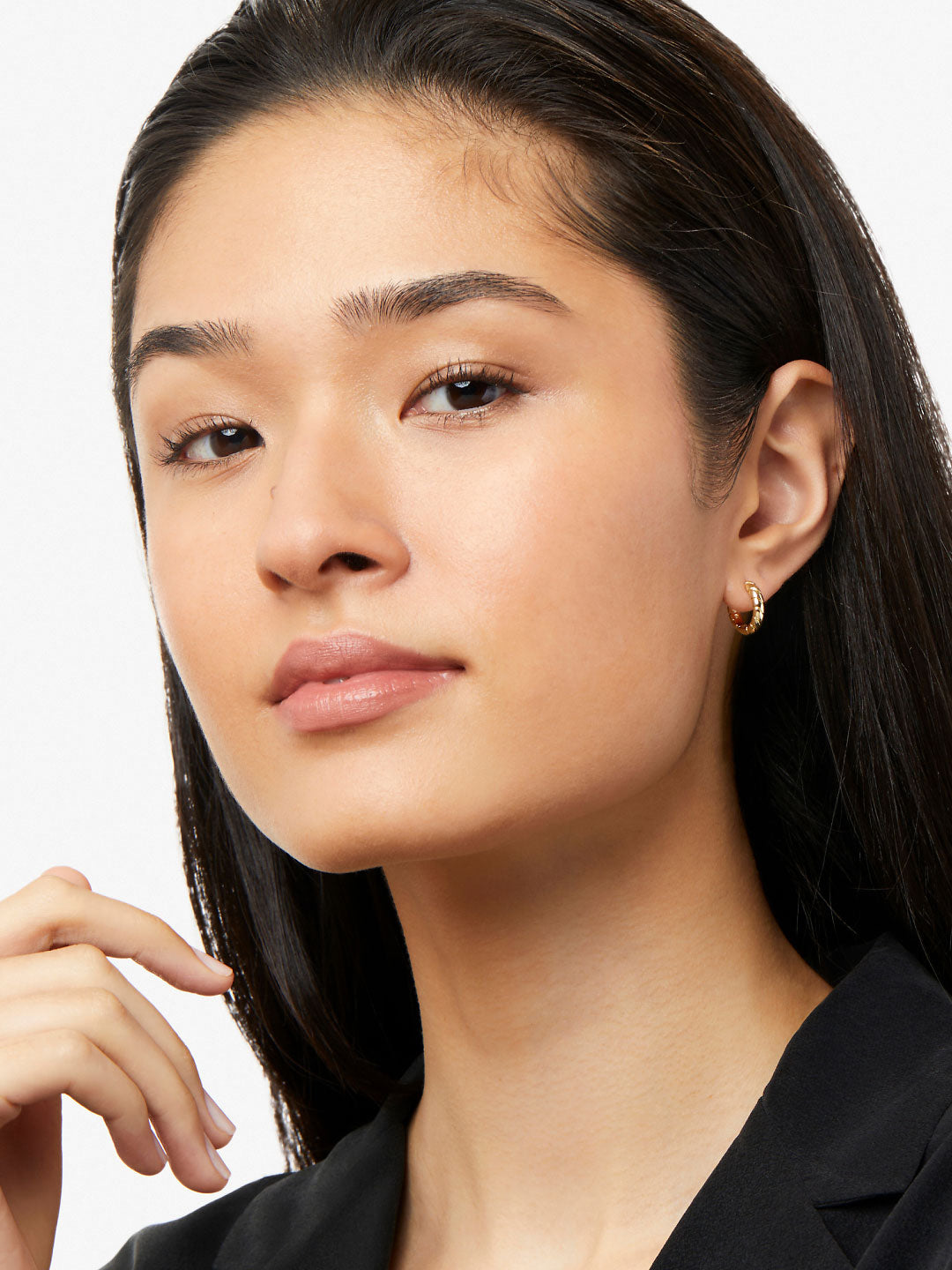 Ana Luisa Jewelry Earrings Huggie Gold Huggie Hoop Earrings Brooks Gold