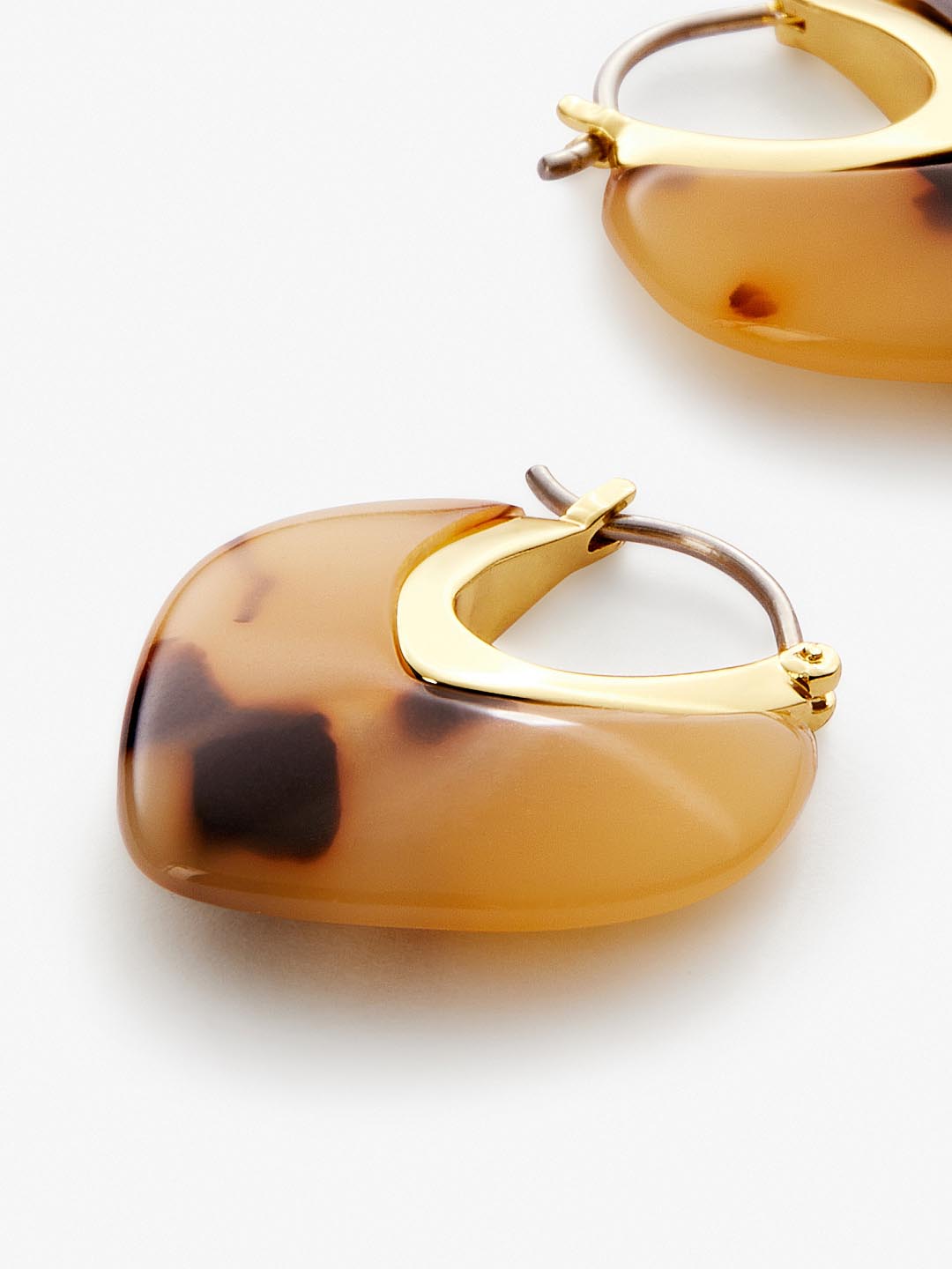 Ana Luisa Jewelry Earrings Medium Hoops Statement Earrings Spencer Light Tortoise Gold