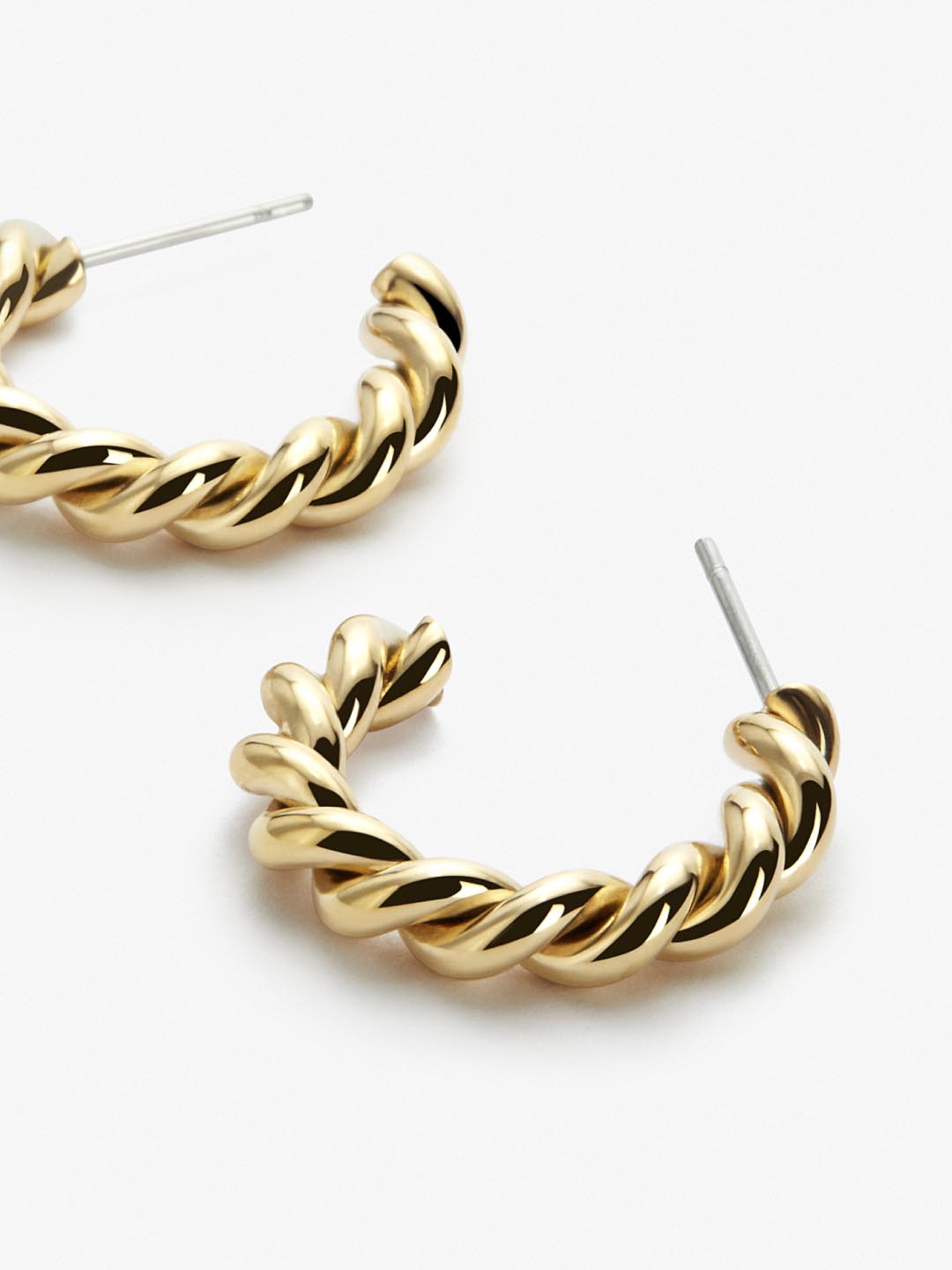 Ana Luisa Jewelry Earrings Small Hoops Twisted Hoop Earrings Tara Stainless Steel