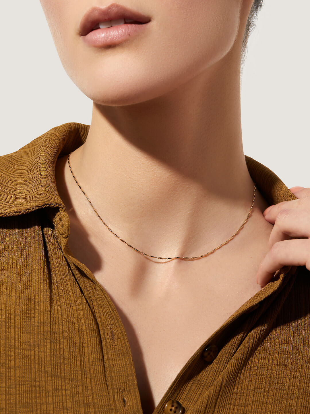 Ana Luisa Jewelry Necklaces Light Chains Gold Bead Necklace Maria Gold