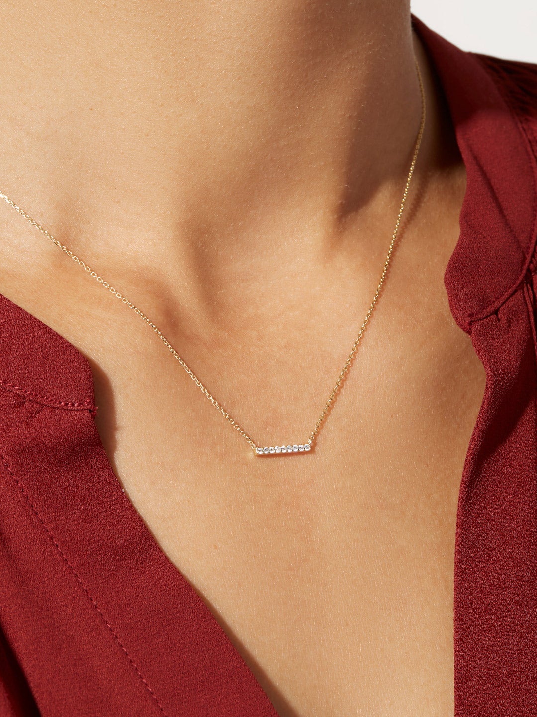Ana Luisa Jewelry Necklaces Pendants Bar Necklace Ines Silver
