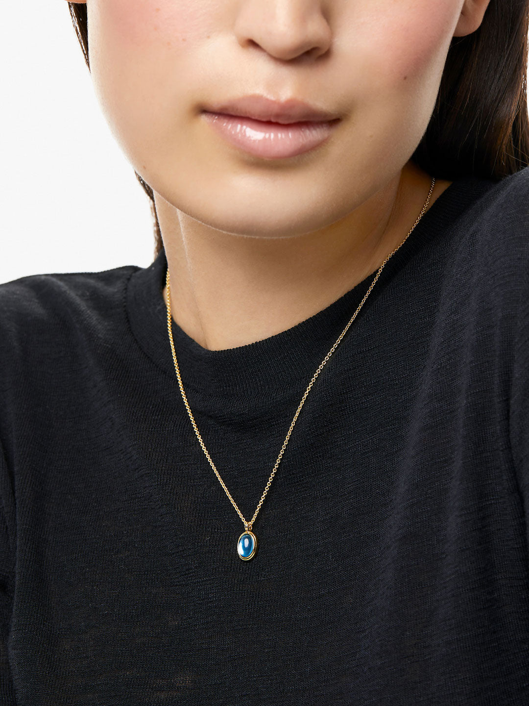 Ana Luisa Jewelry Necklaces Pendants Glass Pendant Necklace Delia Gold