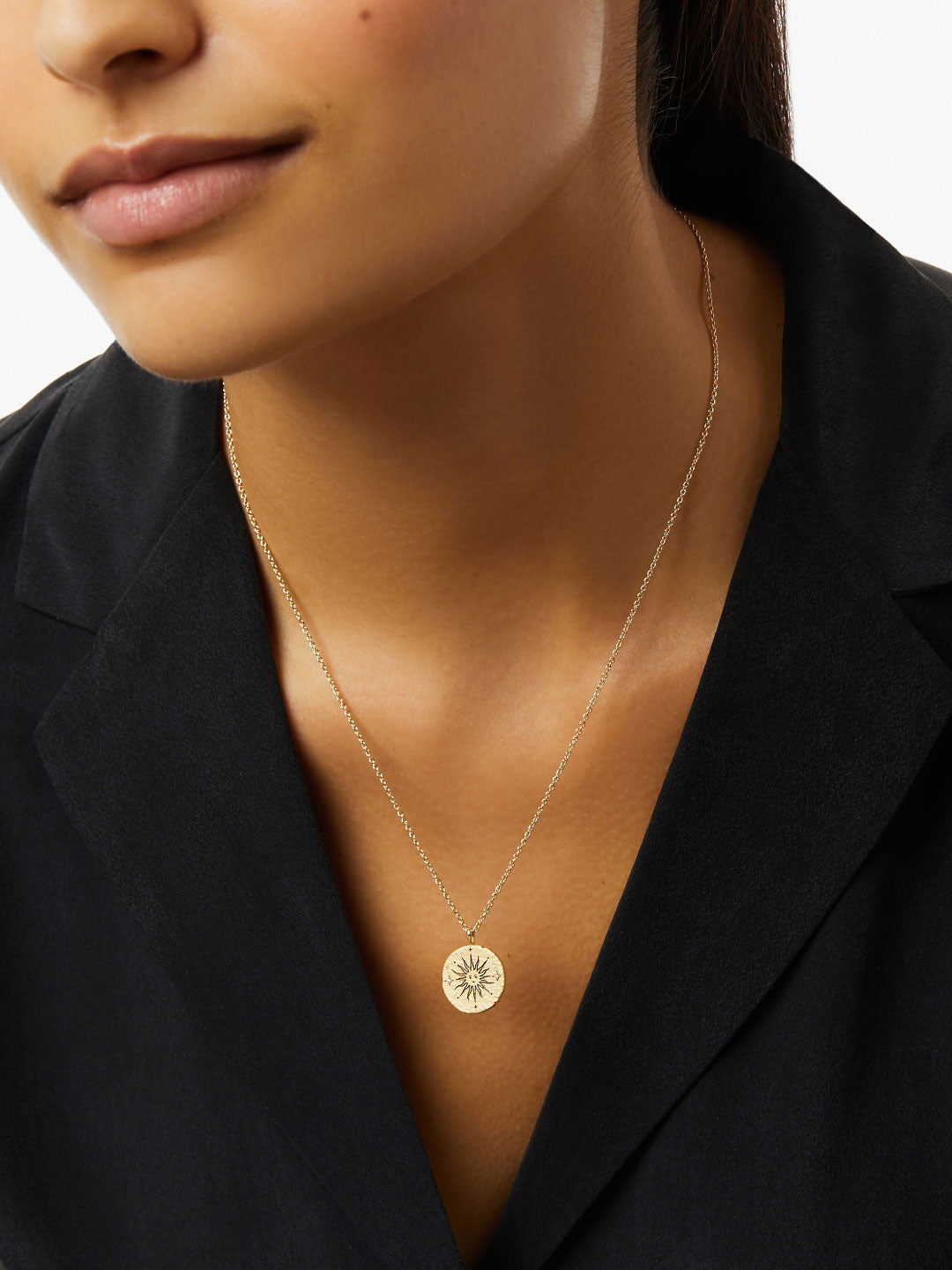 Ana Luisa Jewelry Necklaces Pendants Gold Coin Necklace Fire Pendant Gold