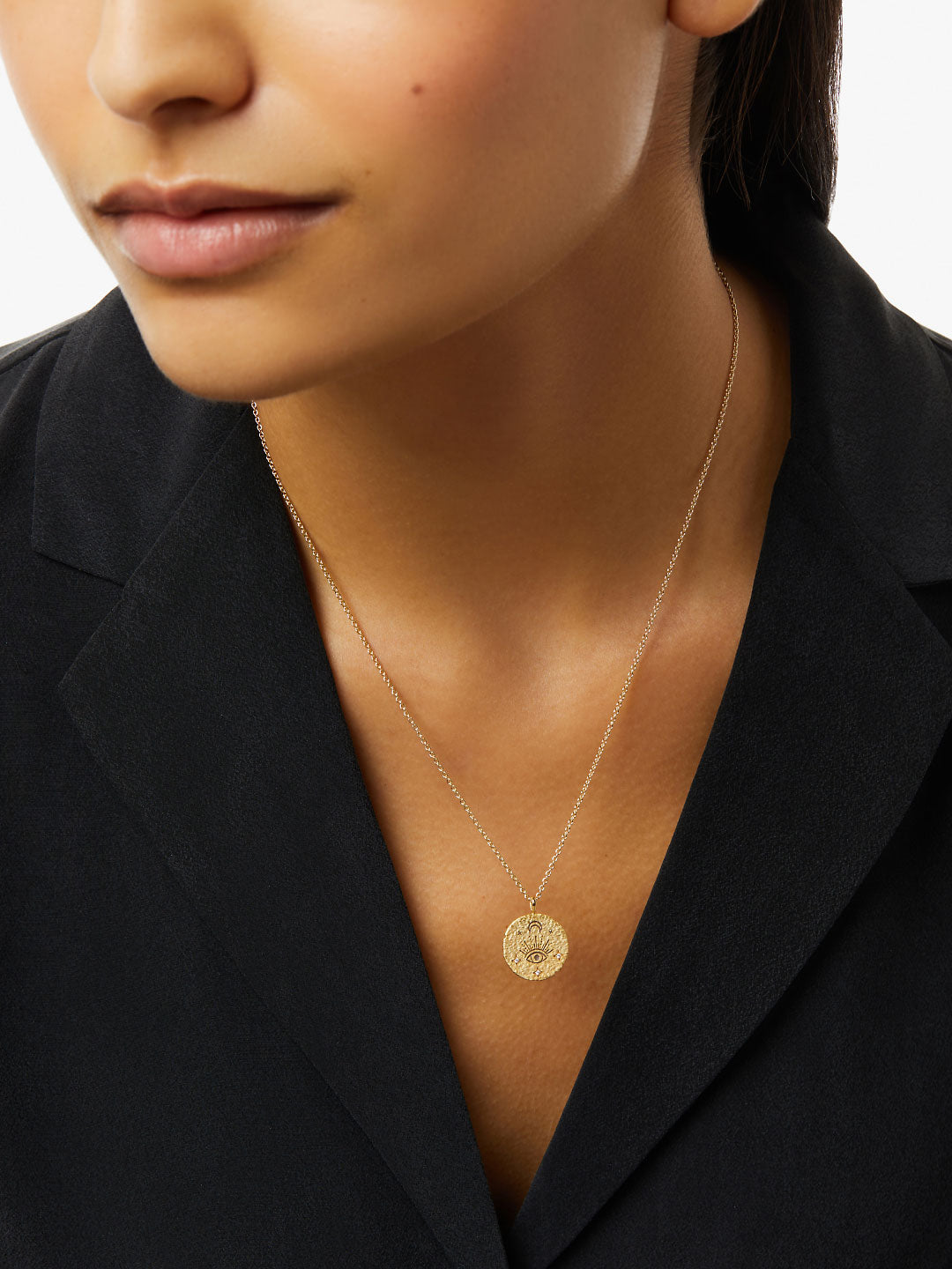 Ana Luisa Jewelry Necklaces Pendants Gold Coin Necklace Spirit Pendant Gold