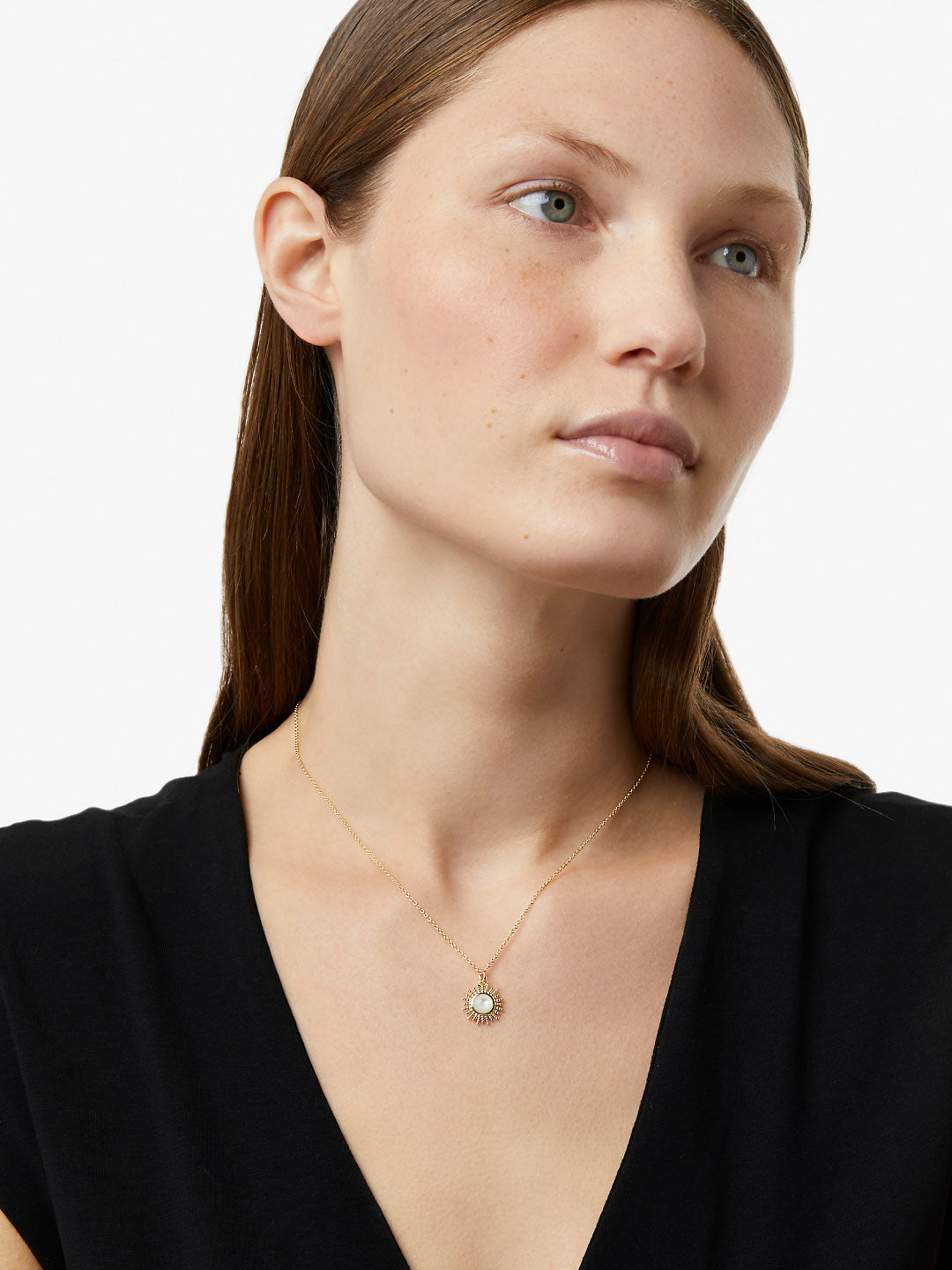 Ana Luisa Jewelry Necklaces Pendants Sun Necklace Addison Gold